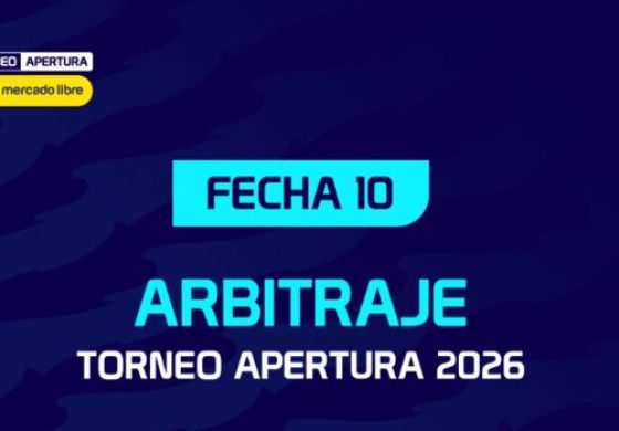 Autoridades para la décima fecha de la Liga Profesional de Futbol